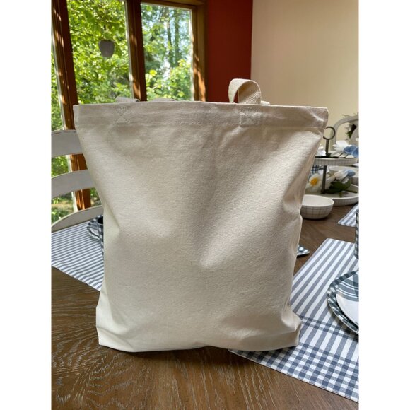 Fall Season Pumpkin Leaves Canva Tote Bag Organic Cotton - Picture 2 of 3